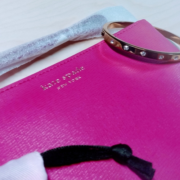 Kate Spade bangle, earrings, and wristlet - Picture 2 of 5